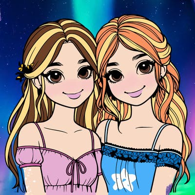 two realistic girl best friends