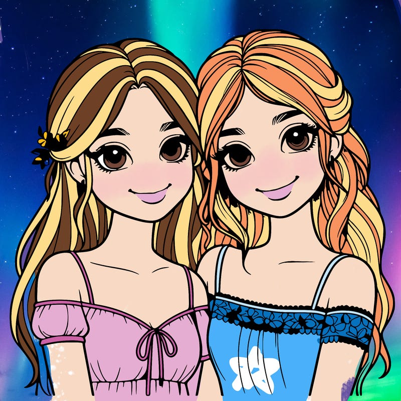 two realistic girl best friends