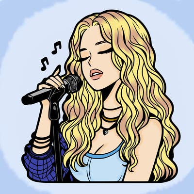 realistic female singer