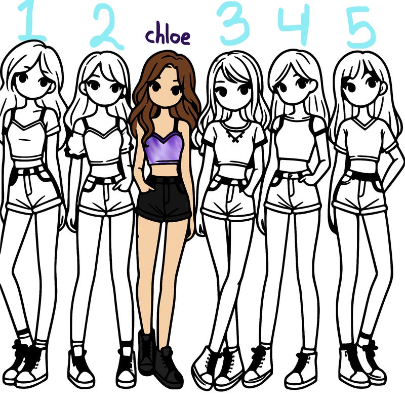 a group of girls wearing crop tops and shorts