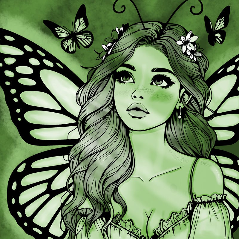 butterfly fairy realistic girl