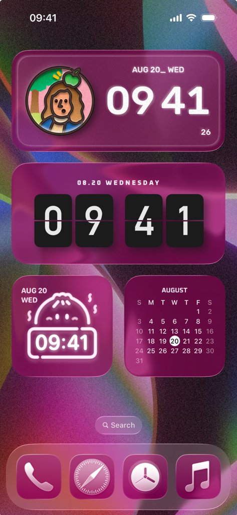 MD Clock - Reloj Flip | Temas Estéticos para tu Escritorio