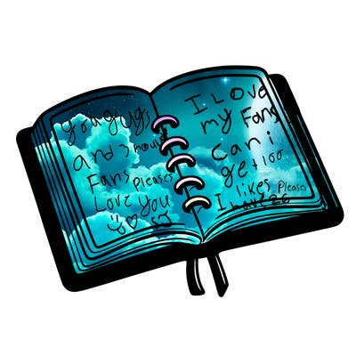 open note book blank