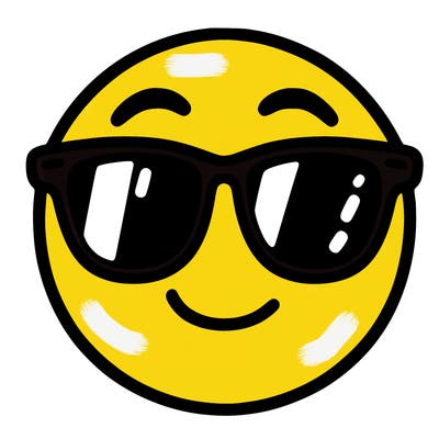 emoji with sunglasses