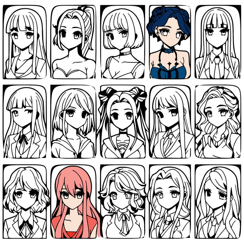 girls that look diffrent anime