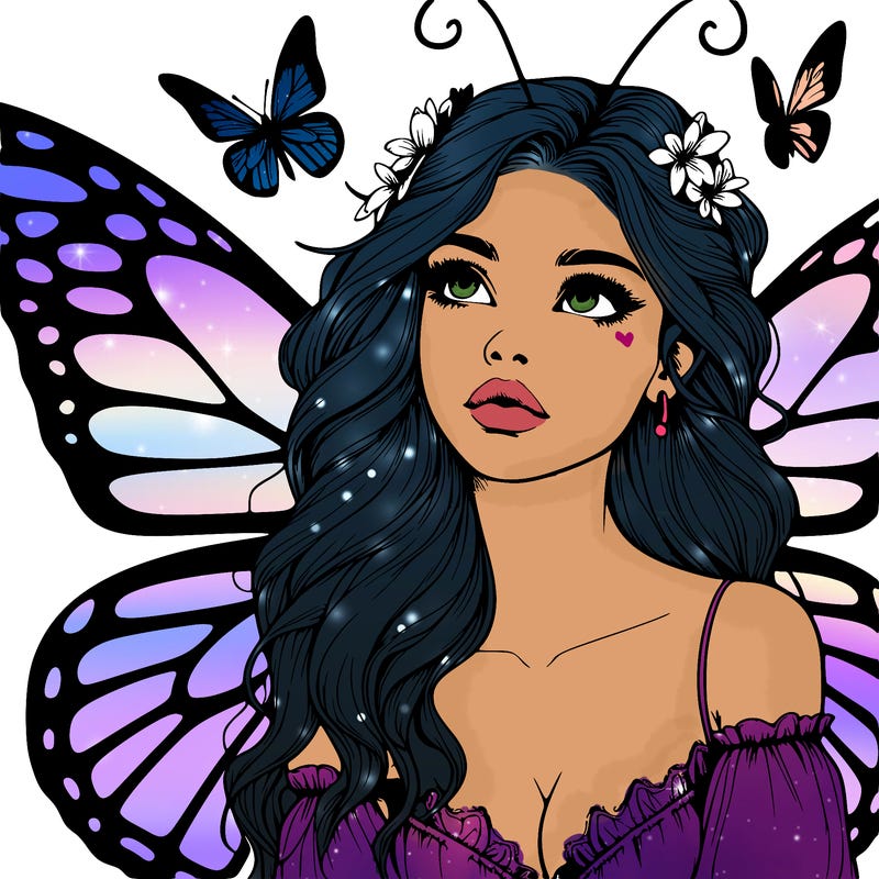 butterfly fairy realistic girl