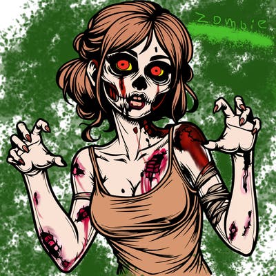 realistic zombie girl