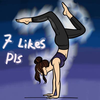 a woman doing a handstand