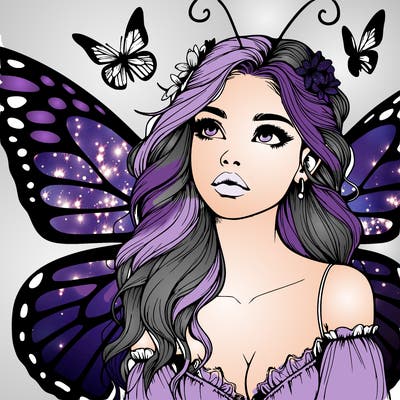 butterfly fairy realistic girl