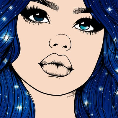 really realistic girl with lips