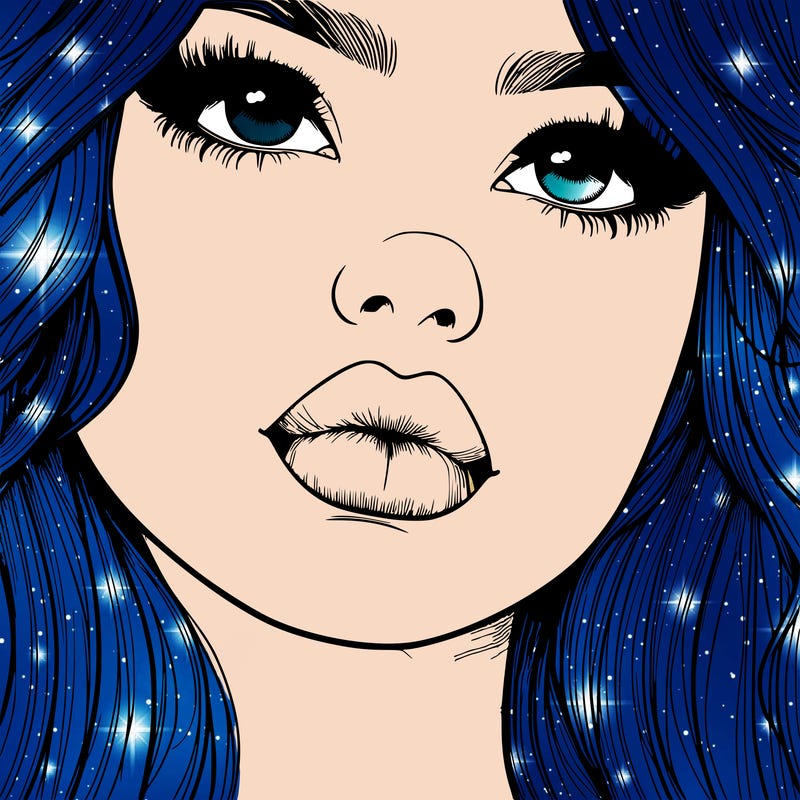 really realistic girl with lips