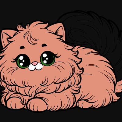 fluffy cat