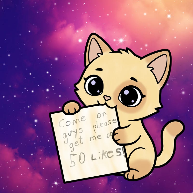 a small cat with a blank sheet of paper in its hand. the cat is sooooooo cute!