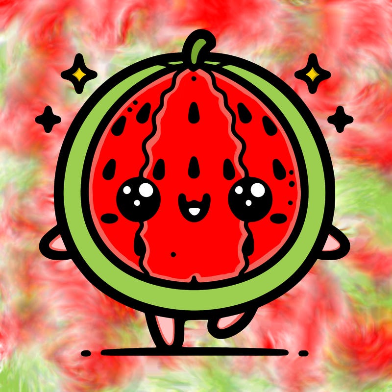 cute kawaii water melon