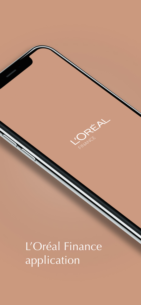 L’Oréal Investors - Logo dell'applicazione L'Oreal Finance su un display di smartphone