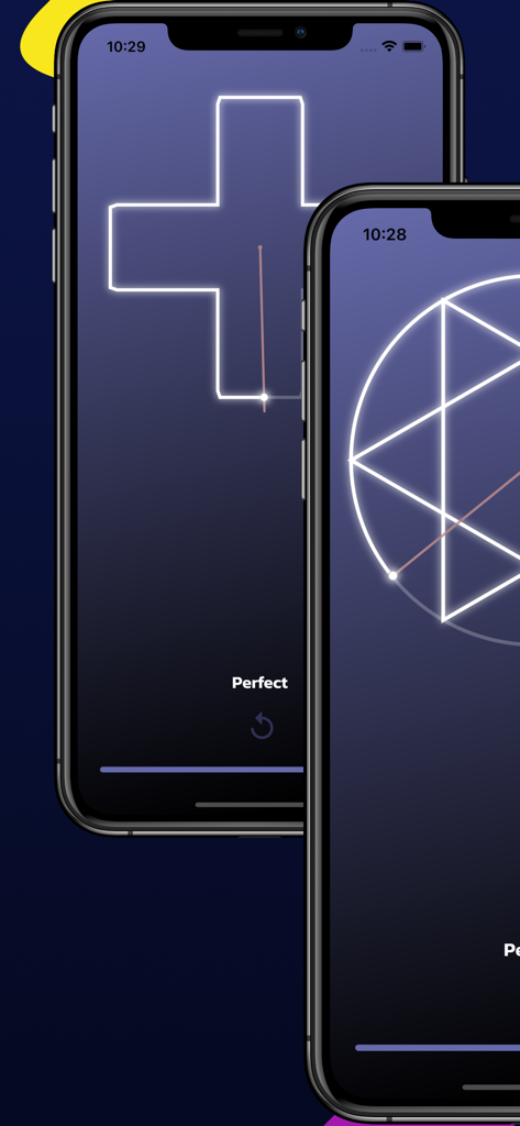 Point Paint - Draw Challenge - Minimalist one-line drawing puzzle gameplay in Point Paint showing a cross and star shape.