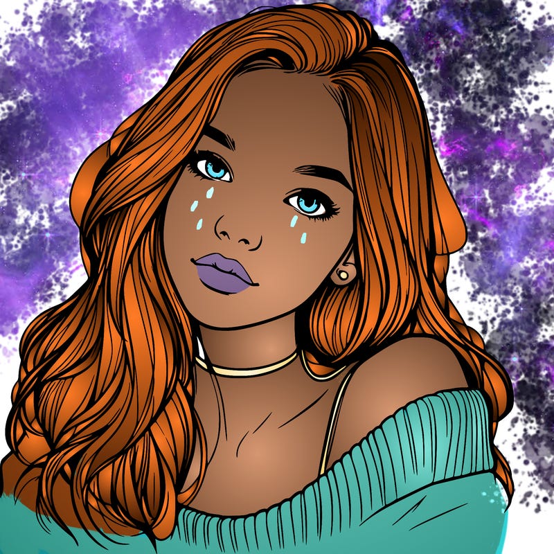 beautiful teenage woman realistic