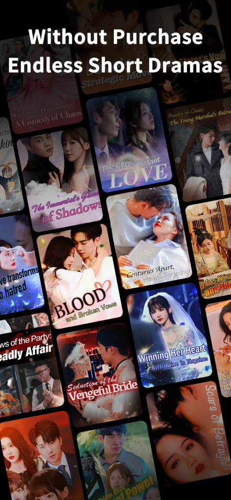 HotDrama - Hot&Trending Shorts - A collection of trending short drama series thumbnails on the HotDrama mobile app