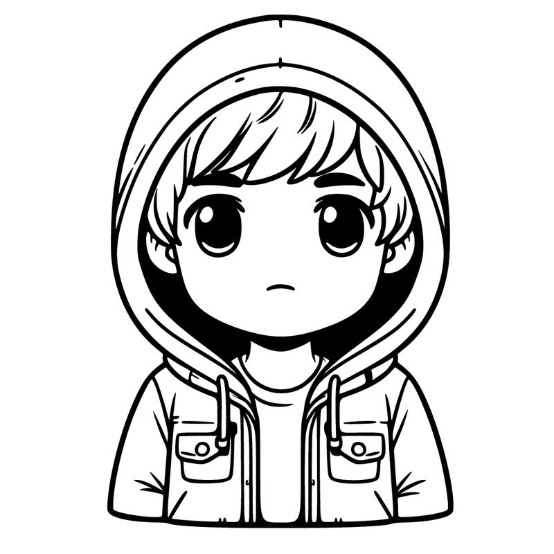 boy with jacket with hood