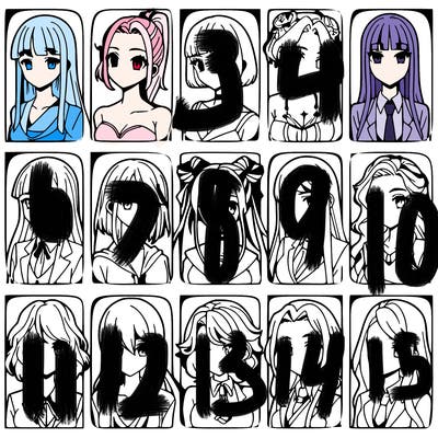 girls that look diffrent anime