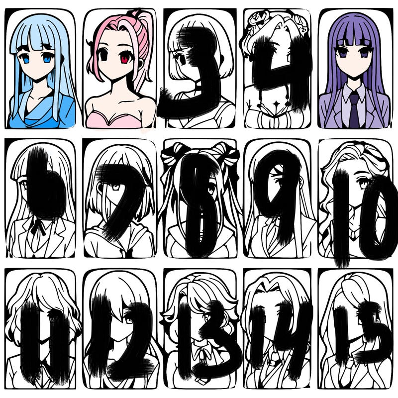 girls that look diffrent anime