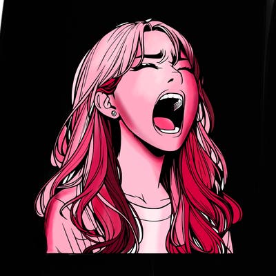 screaming realistic, girl