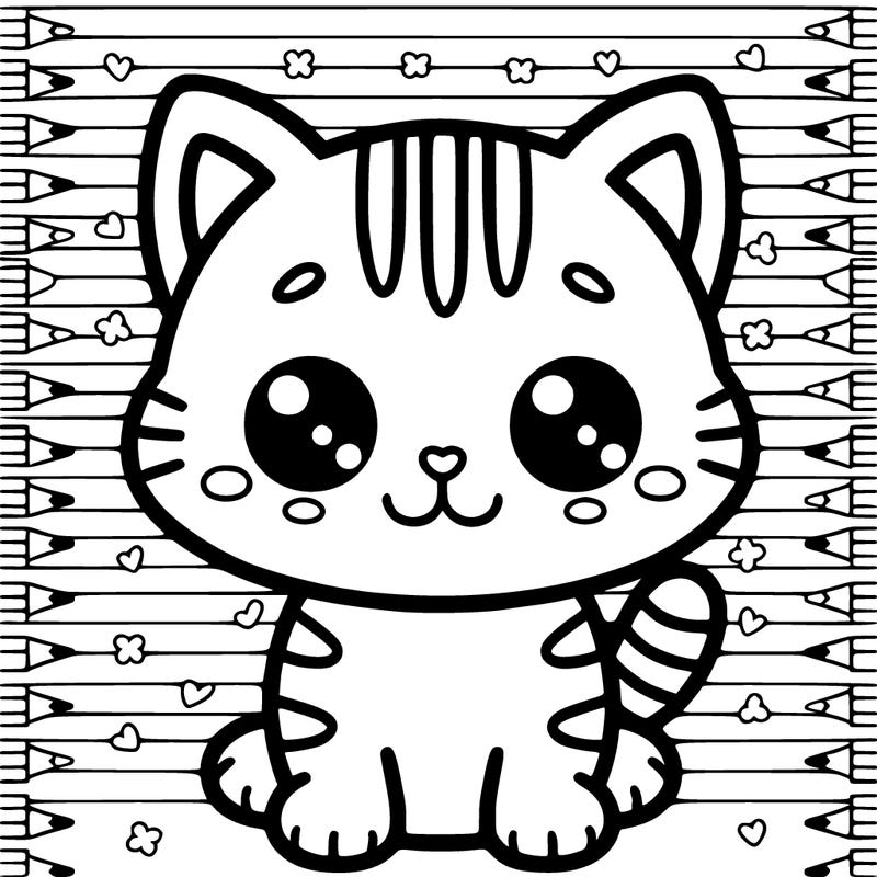 cute cat with stripes