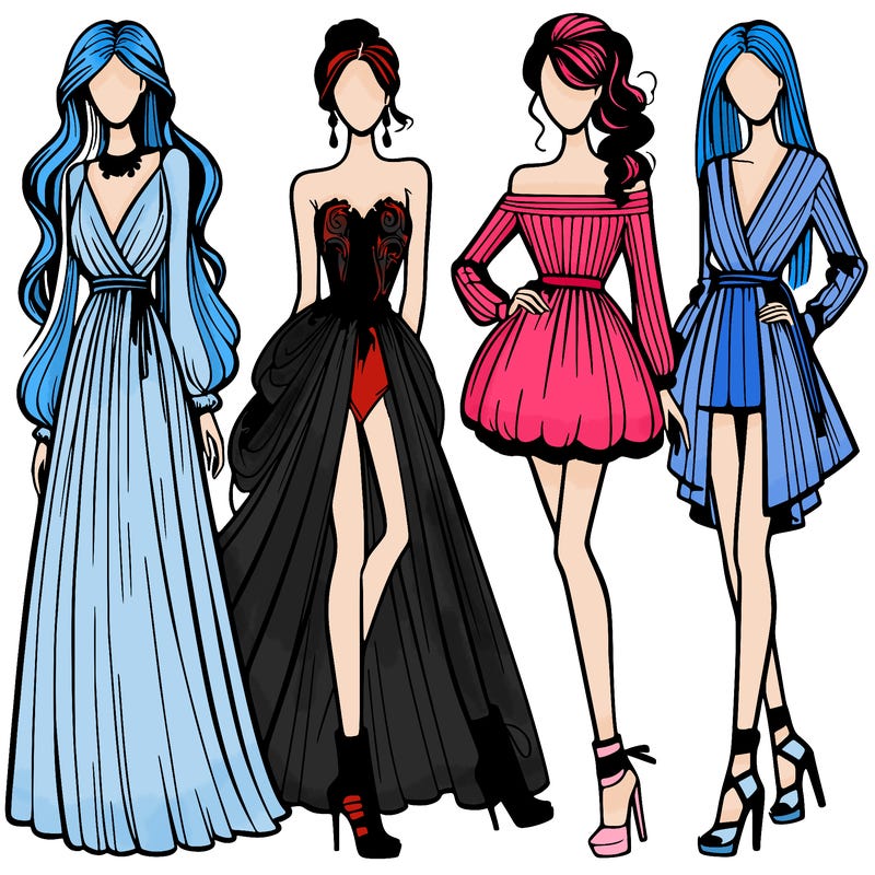 fashion models dresses