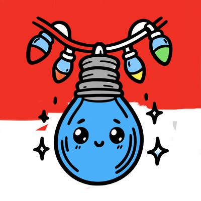 small bulb of a garland