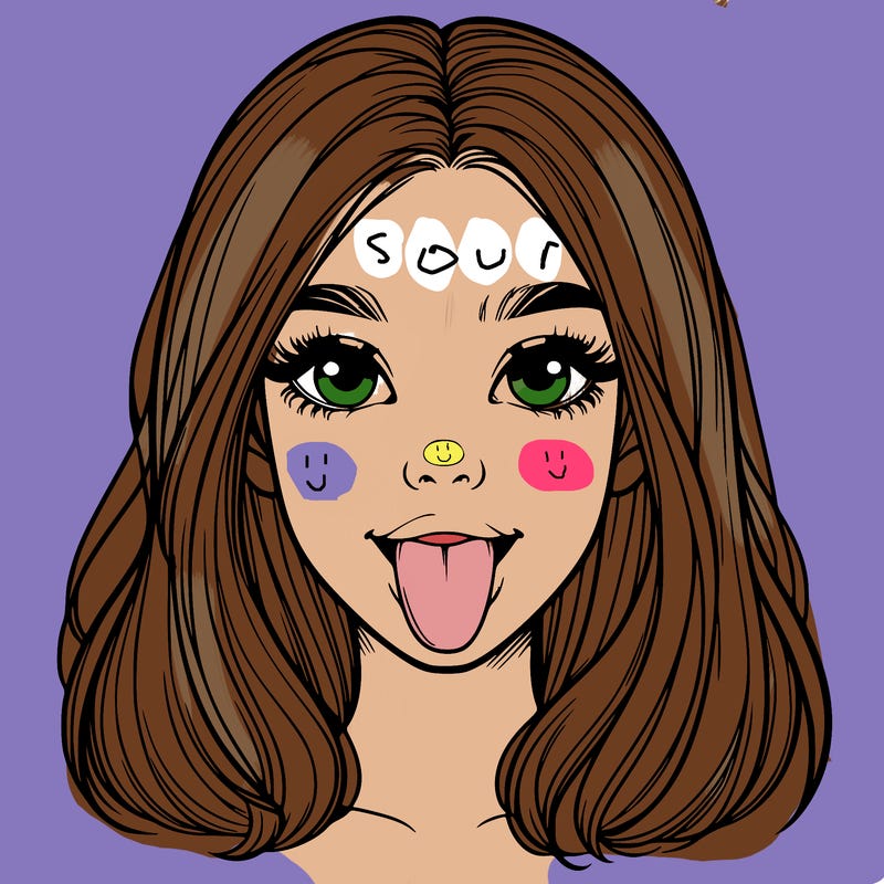 realistic girl with her tongue out