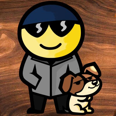 dead pool mixed with a dog