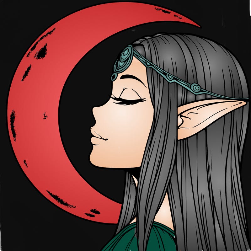 a realistic moon elf