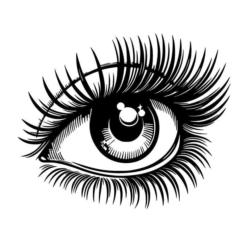 realistic eye long eylashes