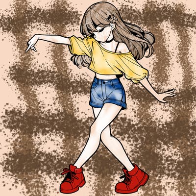 realistic girl danceing