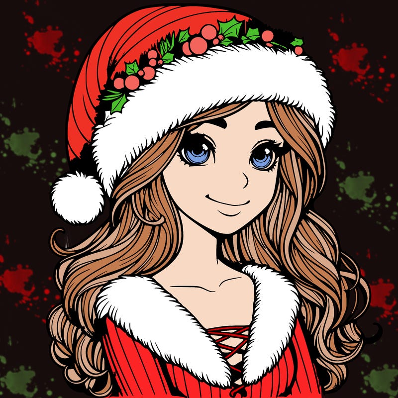 realistic christmas  girl