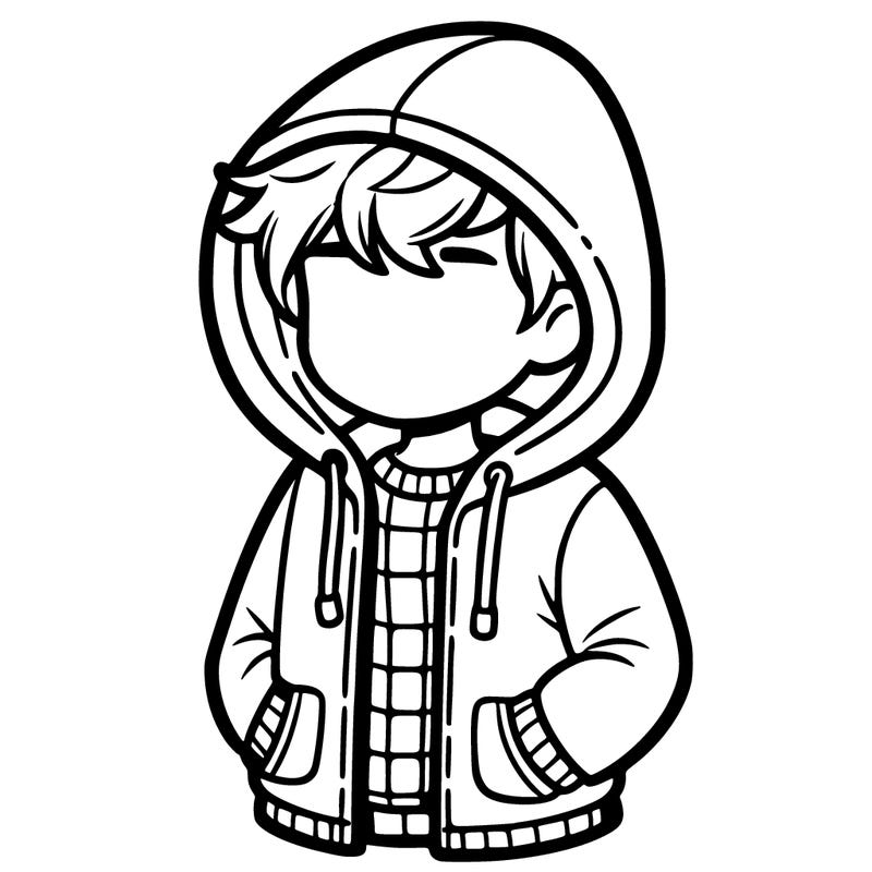 boy with jacket with hood