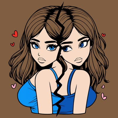 realistic girl split