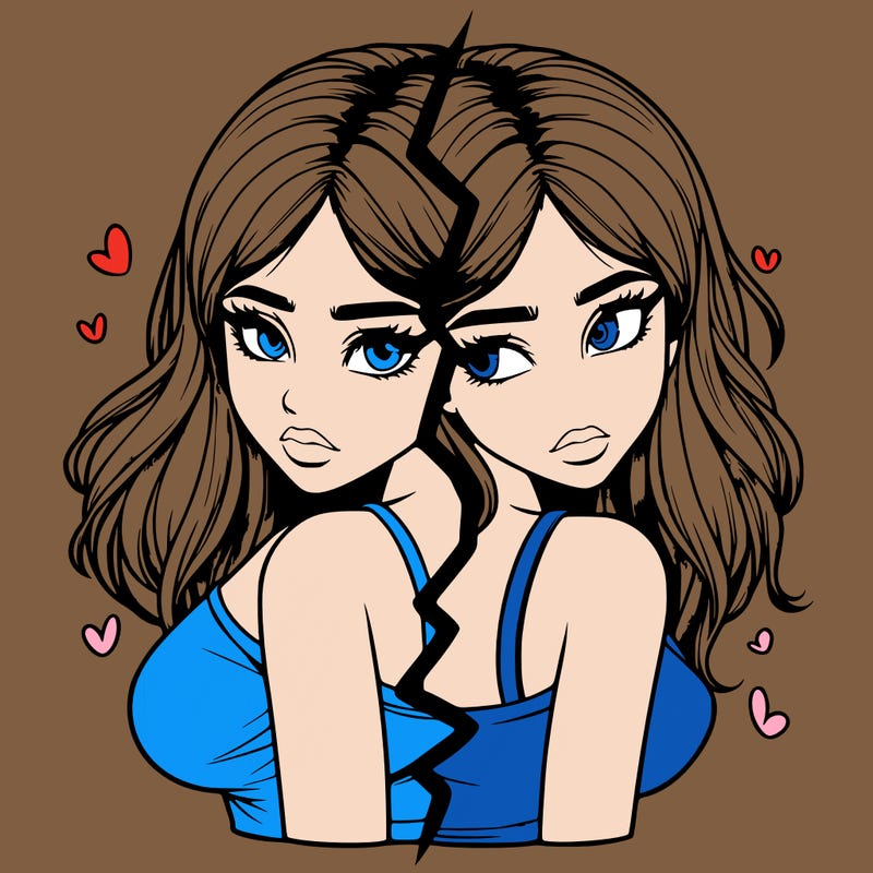 realistic girl split