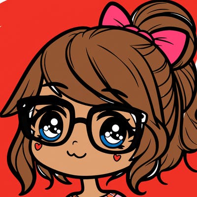 cute girl with glasses