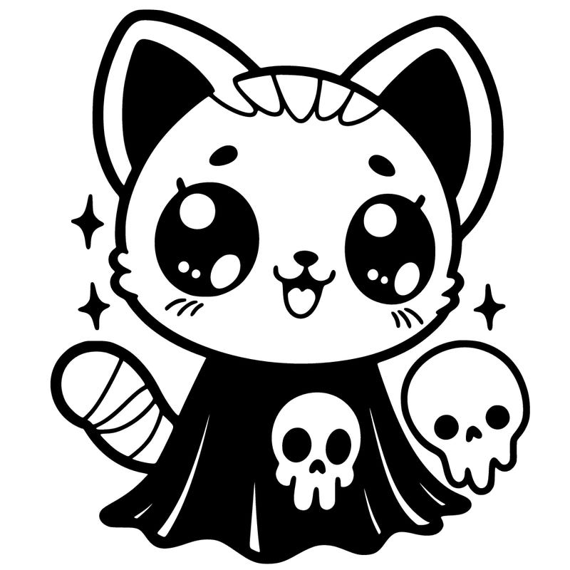 cute, spooky kitten