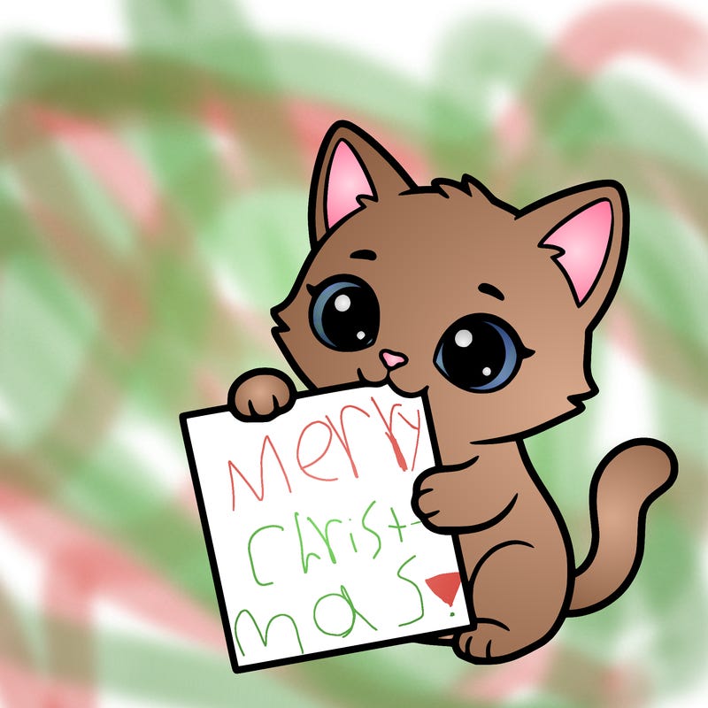 a small cat with a blank sheet of paper in its hand. the cat is sooooooo cute!