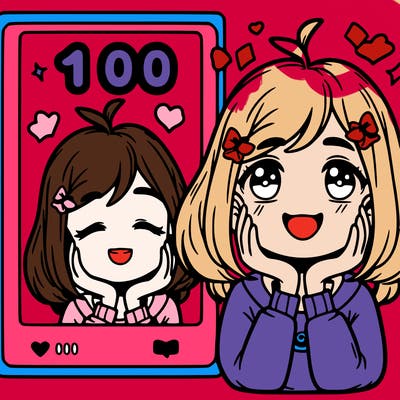 girl asking for 100 likes please
