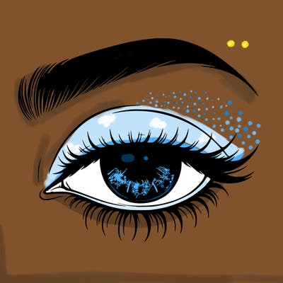 eye closed realistic