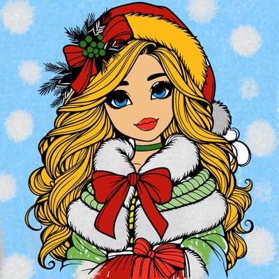 christmas girl realistic