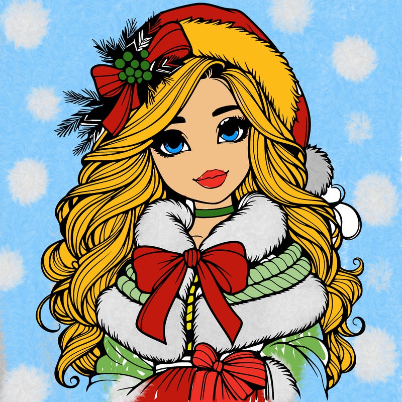 christmas girl realistic