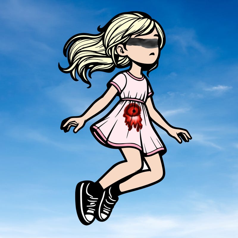 a realistic girl floating