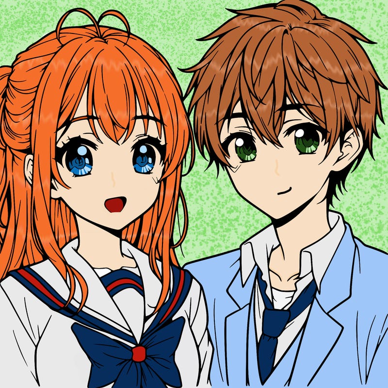 anime girl and boy