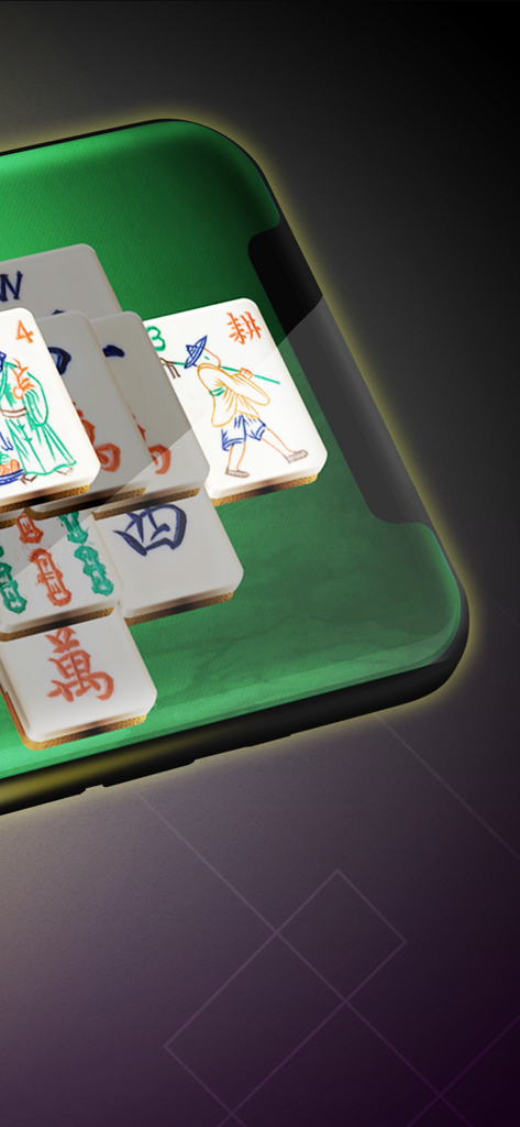 Mahjong Gold - Majong Master - Eine Nahaufnahme von hochauflösenden traditionellen Mahjong-Kacheln auf einem Smartphone-Bildschirm