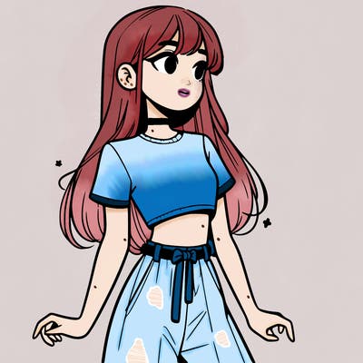 girl in a cute crop top