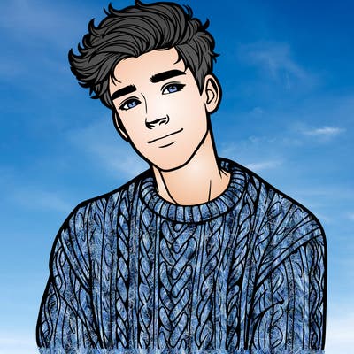 realistic guy with a beautiful jumper